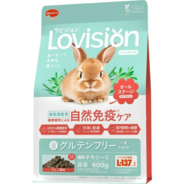 【10個仕掛ける】 日本愛玩動物ボンネット ラビジョン ラビットフード オール上演 600g
