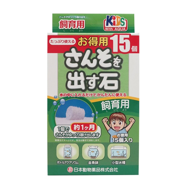 【10個書き割り】 ニチドウ さんそを出す石 繁殖用 15個入り口・入口