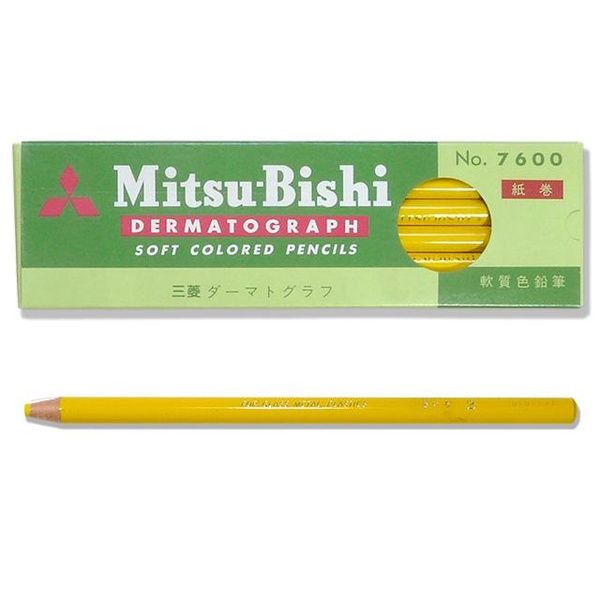 【6個書き割り】 三菱鉛筆 油性ダーマトグラフ7600 黄十二