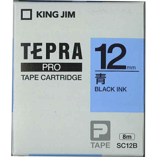 【10個セット】 キングジム テプラPROテープ青黒文字12mm SC12B｜ウルマックス 店