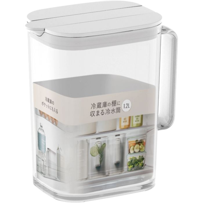 【24個セット】 アスベル 棚に収まる冷水筒1.2L WH｜ウルマックス 店