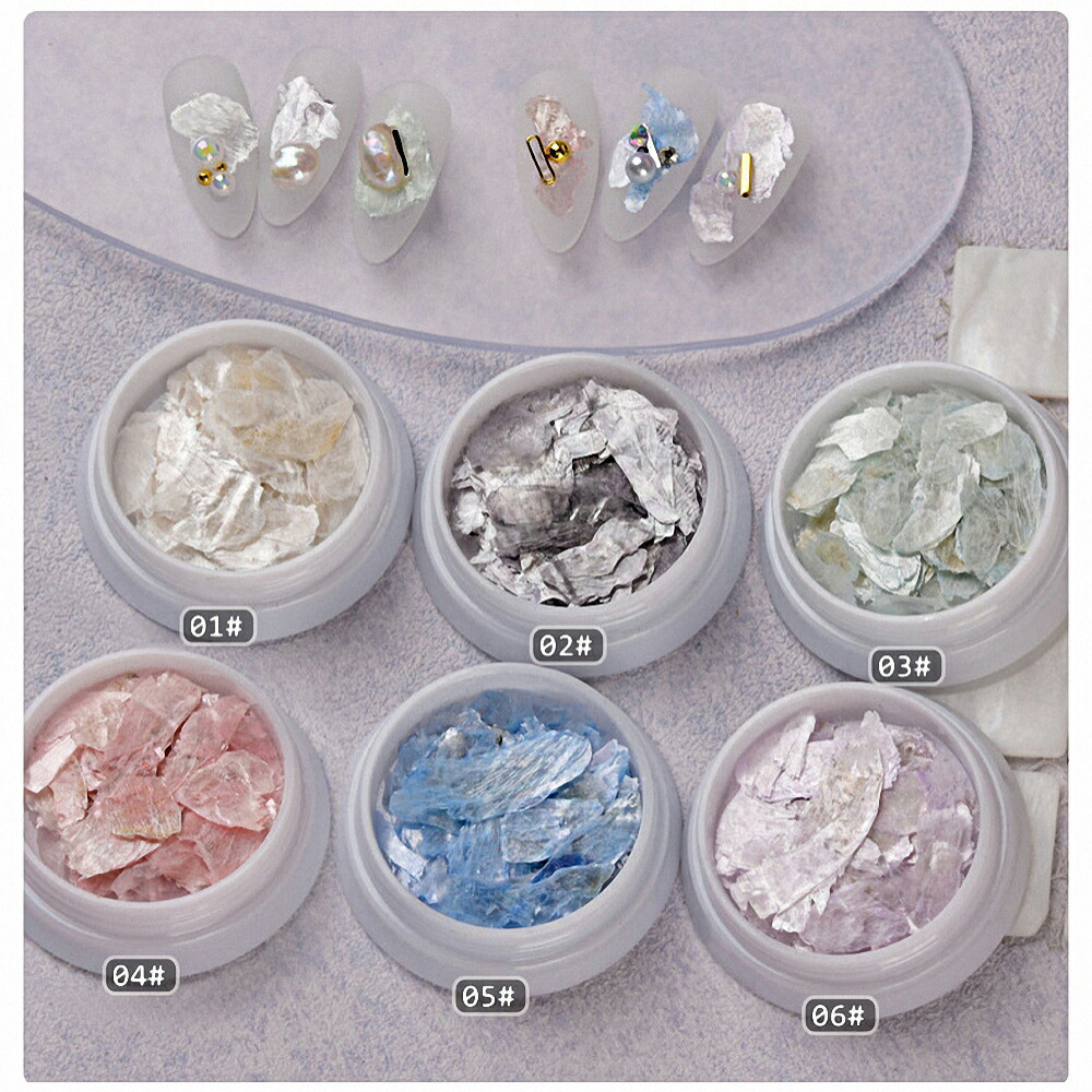 市場 ラローナ グロッシーマイカ風シェル 6種 ニュアンスネイルアート Lalona