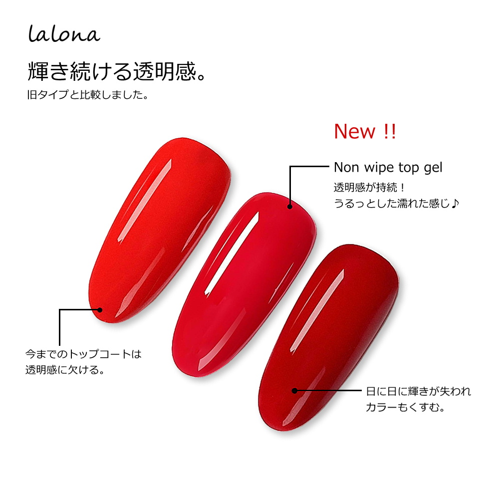 楽天市場 Lalona ラローナ ノンワイプトップジェル ポリッシュタイプ 7ml ジェルネイル トップ レジントップ トップコート ポリッシュ ノンワイプ セルフ 艶出し ラローナ 楽天市場店