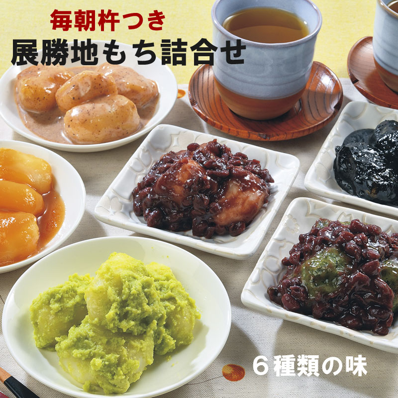杵つき餅 6種類の味 冷凍 展勝地もち 詰め合わせ お祝い