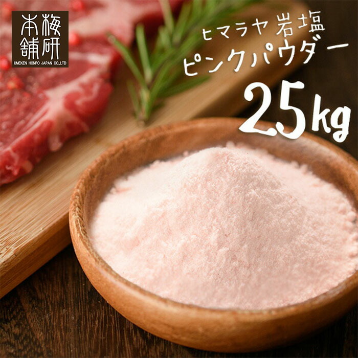 \マラソン限定PT5倍★14日20時~17日9:59/ 【送料無料】 ヒマラヤ岩塩 業務用 食用 ピンクソルト パウダー 25kg HACCP管理 BRC認証 ハラール認証 熱中症対策 ピンク岩塩 パキスタン 調味料 しお