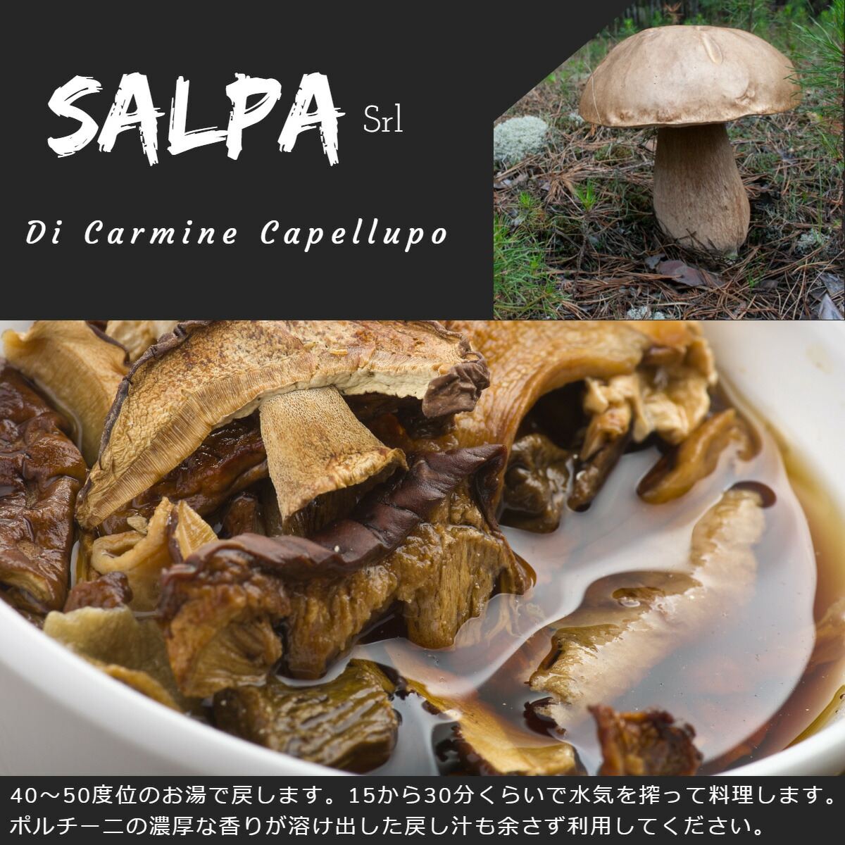 楽天市場】S.A.L.P.A.s.n.c.ポルチーニ茸(天然キノコ茸)150g