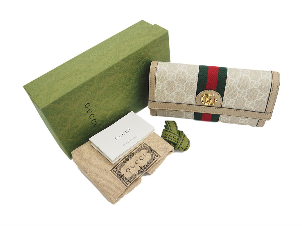 グッチ GUCCI オフィディア GGコンチネンタル ウォレット ベージュ