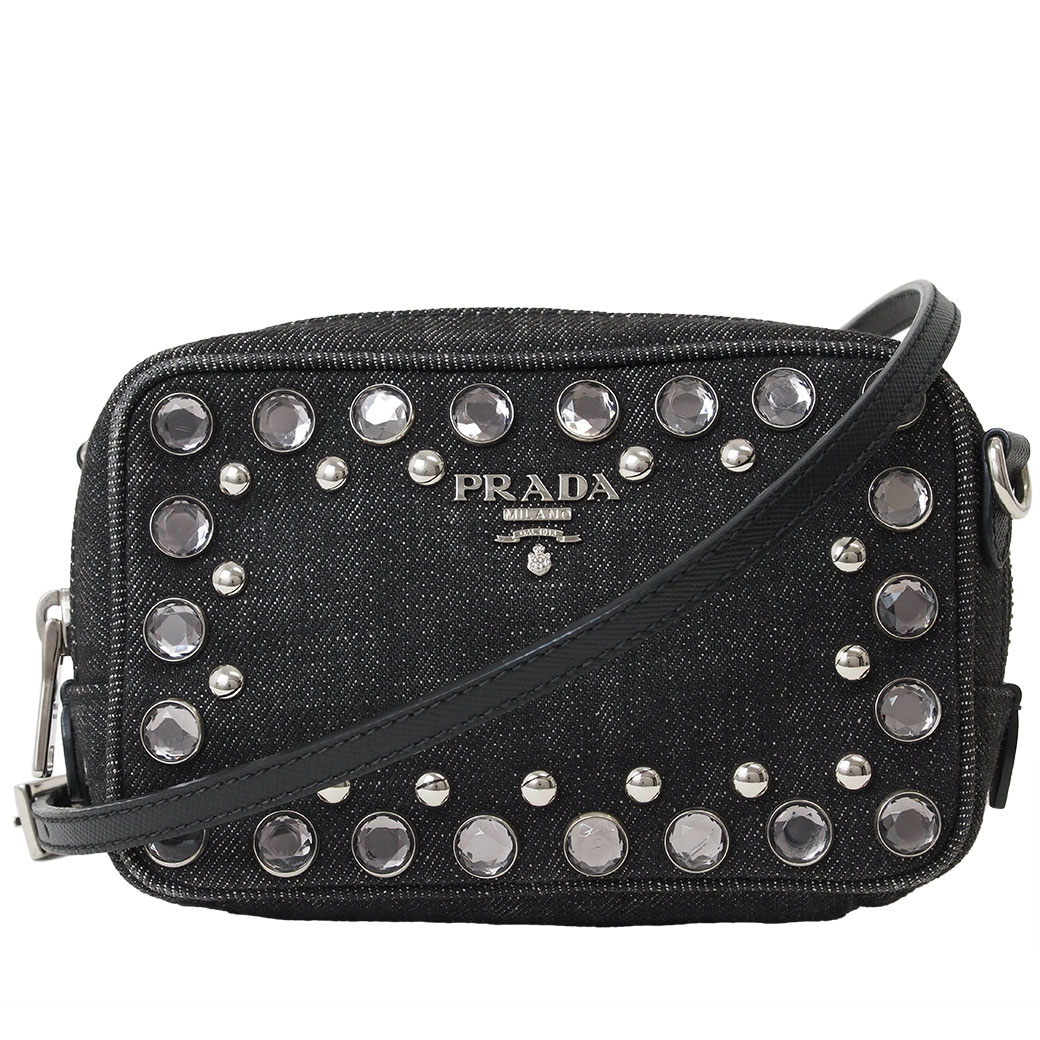 【美品】PRADA プラダ バケツ型 ハンドバッグ デニム ポーチ ブルー 楽天市場】prada デニム（化粧ポーチ｜レディースバッグ