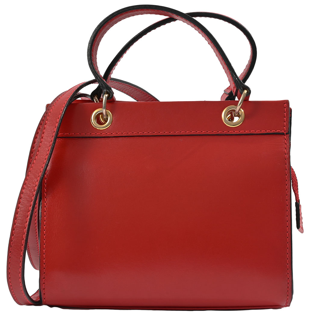 セリーヌ CELINE バッグ 中古 ショルダー バッグ スクエア ミニ 2WAY レッド 赤