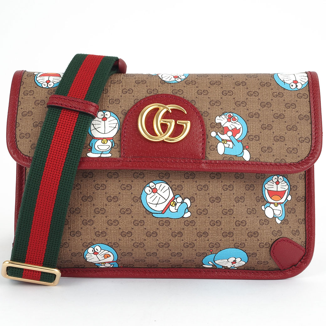 Gucci 極美品 限定 GGスプリーム ドラえもん ショルダーバッグ グッチ Gucci 極美品 限定 GGスプリーム ドラえもん ショルダーバッグ グッチ