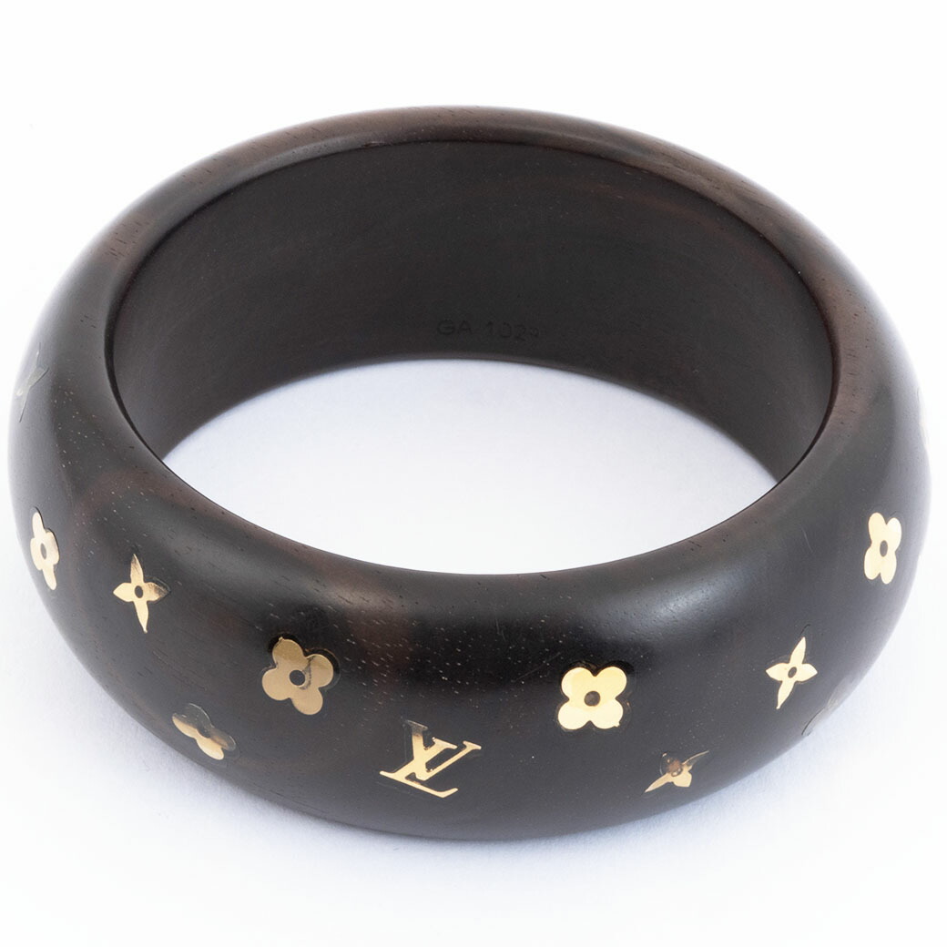 ルイヴィトン LOUIS VUITTON ブラスレ シルバニア GM バングル ブレスレット M65939 ウッド ダークブラウン