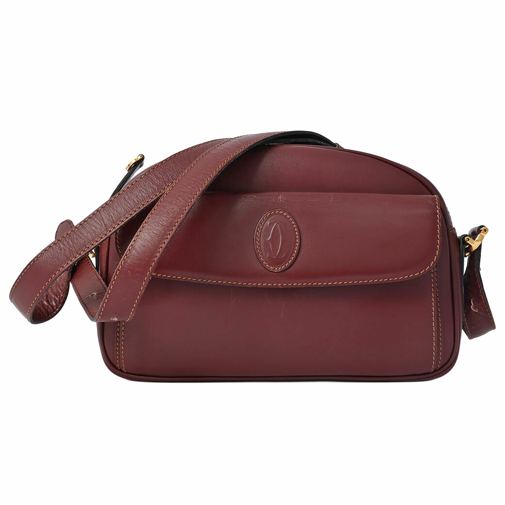 カルティエ　ショルダーバッグ　証明書付き CARTIER カルティエ ショルダーバッグ 2WAY ミニボストン