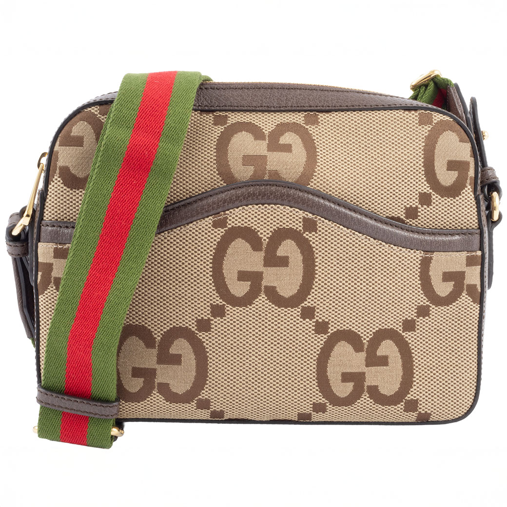 グッチ GUCCI バッグ 中古 ショルダーバッグ 斜め掛け ジャンボGG ベージュ ブラウン メッセンジャー 675891 美品｜UPRISE