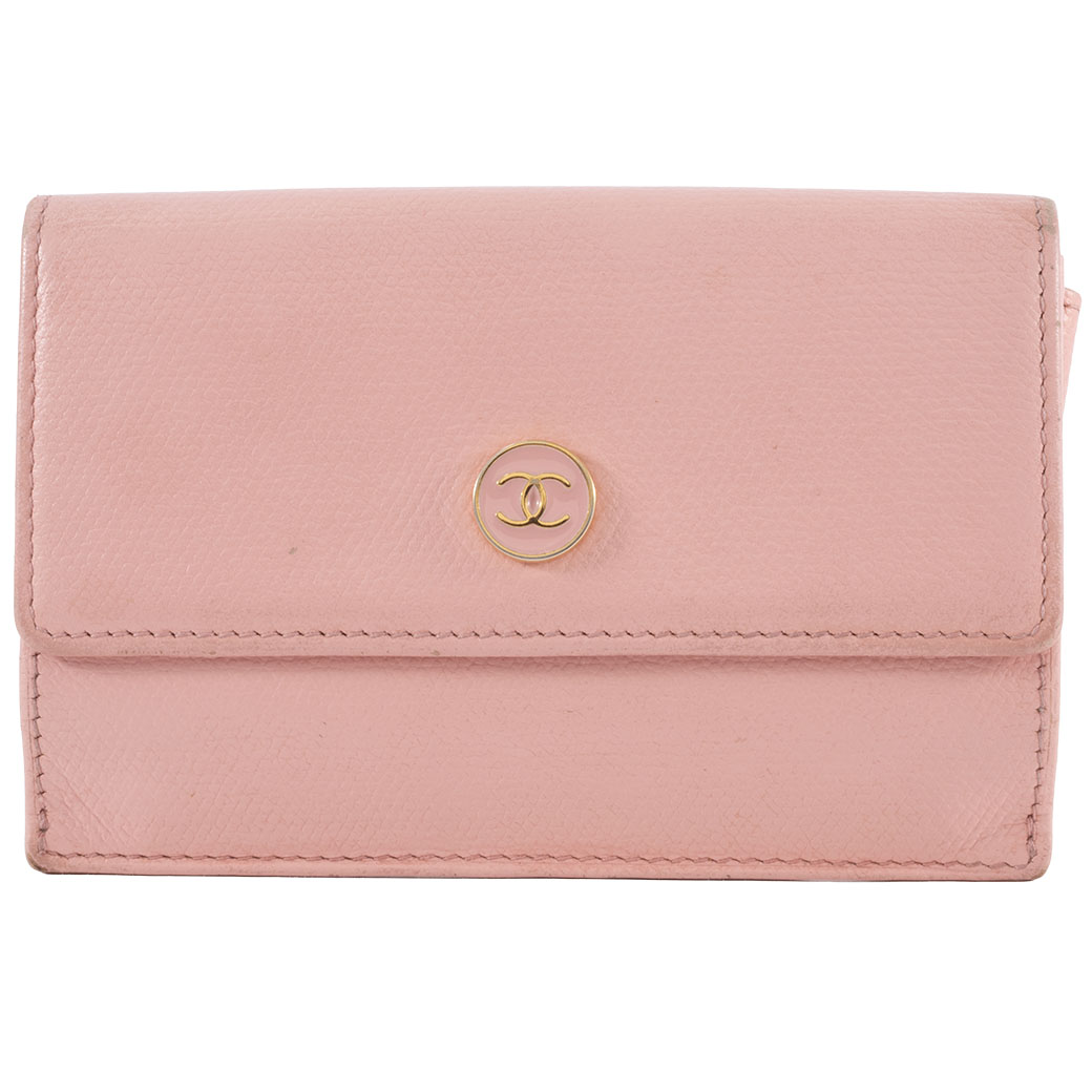 シャネル CHANEL コインケース ココボタン キーリング付き 小銭入れ ピンク ココマーク