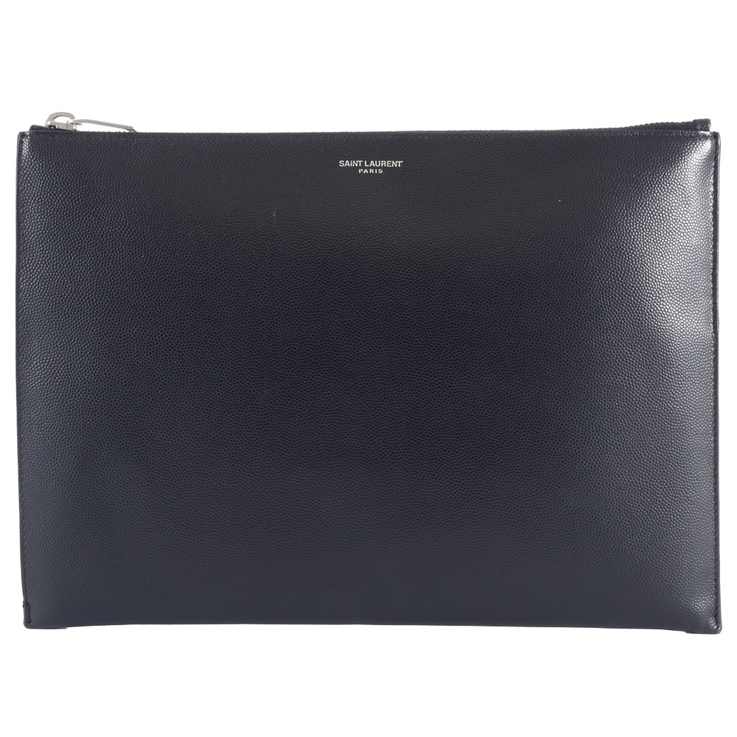 サンローラン SAINT LAURENT バッグ ポーチ クラッチバッグ セカンドバッグ レザー 黒 ブラック 397294