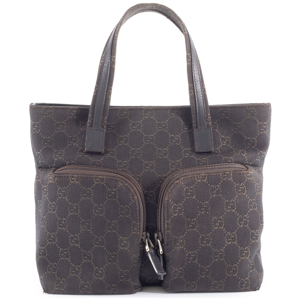 グッチ GUCCI トートバッグ GGキャンバス バッグ ブラウン 小さめ 105650