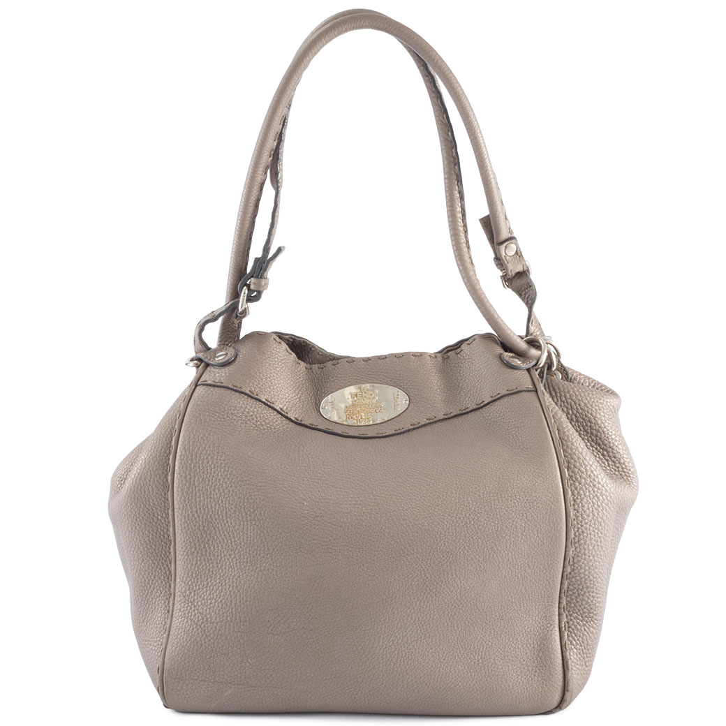 フェンディ FENDI セレリア トートバッグ 中古 ショルダー レザー ベージュ|UPRISE