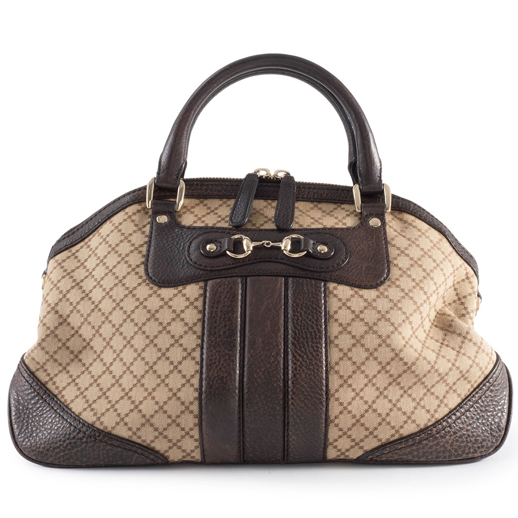 グッチ ディアマンテ ハンドバッグ 247286 キャンバス|レザー ベージュ|ブラウン レディース Diamante 2way GUCCI【中古】 32,435円