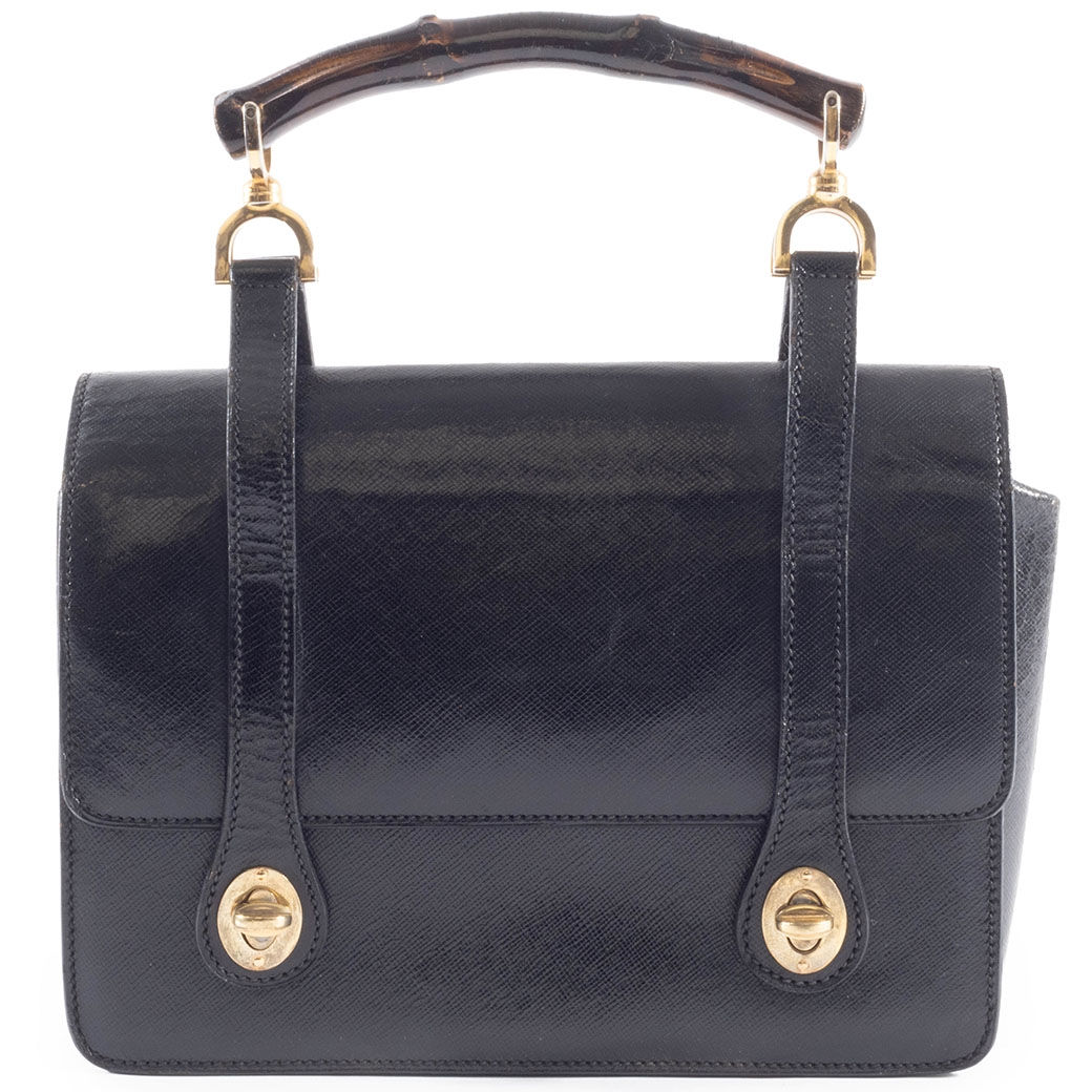 グッチ GUCCI バッグ 中古 バンブー ハンドバッグ オールドグッチ レザー ブラック ヴィンテージ 小さめ|UPRISE