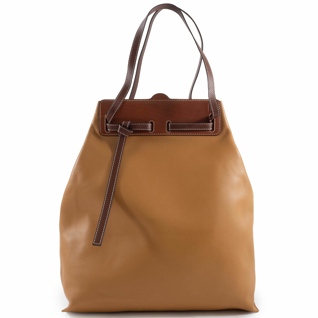 ロエベ LOEWE 御徒面子 中古 トートバッグ ラゾ カーフレザー 駱駝 A4 納める メンズ ユニ一発やる