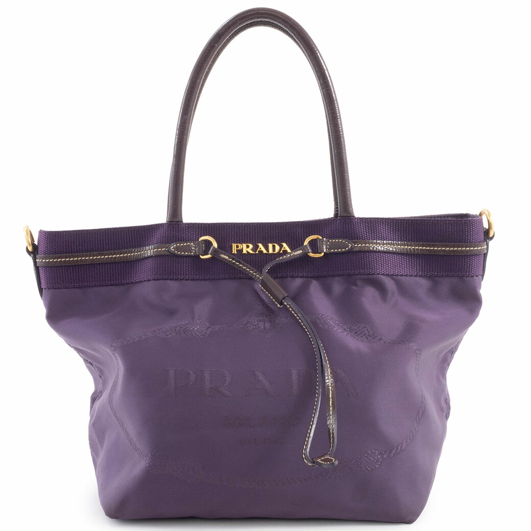 プラダ PRADA バッグ 中古 ナイロン トートバッグ パープル BN1756 小さめ A5 収納｜UPRISE 26,061円