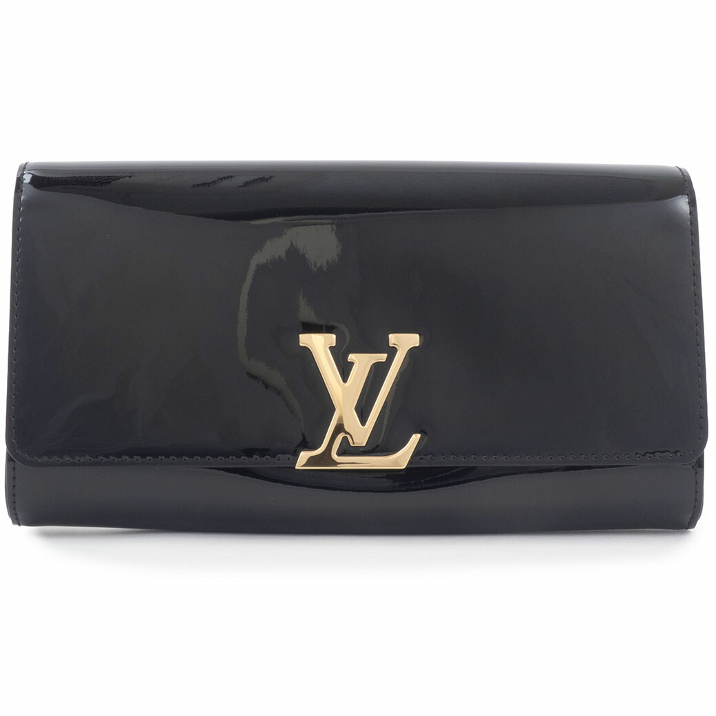 ルイヴィトン LOUIS VUITTON 御徒面子 中古 ポシェット ルイーズ EW NM クラッチペダル御徒面子 二番め御徒面子 M51634 ヴェルニ なめし革 黒いこと 黒 未当てはめる品