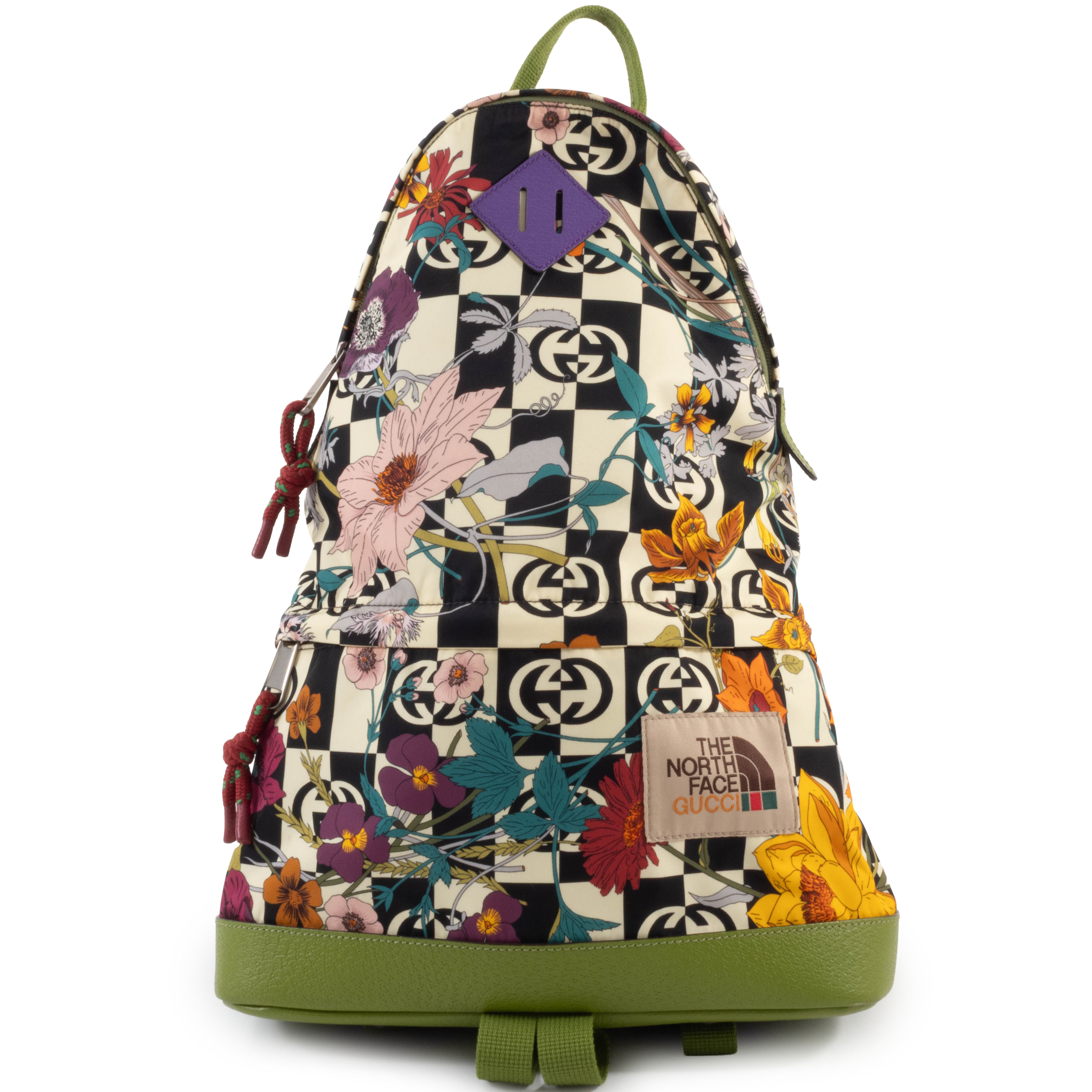 グッチ GUCCI×THE NORTH FACE 御徒面子 中古 うしろ側容器に並べる 背嚢 650288 マルチ色つや フローラル