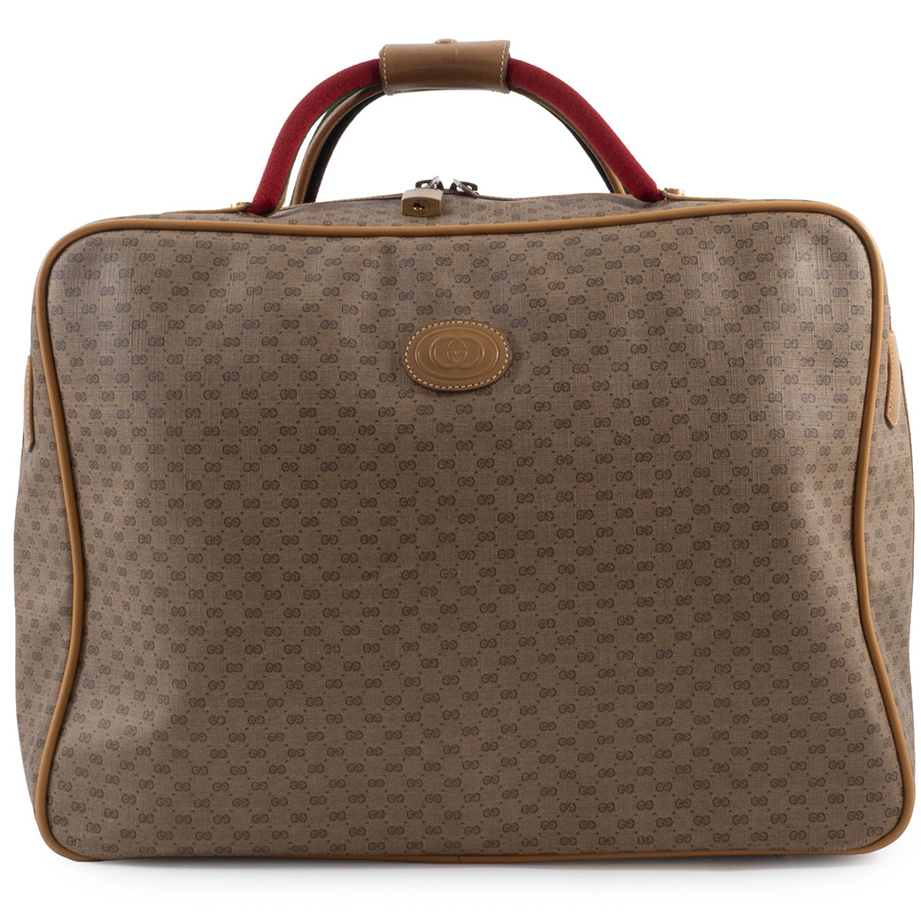 グッチ GUCCI 御徒面子 メンズ 中古 年寄りのグッチ マイクロGG 旅行御徒面子 ボストンバッグ 012 39 4863 赤銅色 旅する