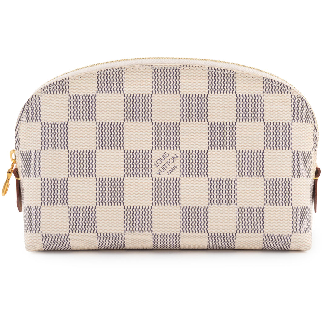 ルイヴィトン LOUIS VUITTON 車寄せ 小入れもの 中古 ポシェット・コスメティック 車寄せ N60024 ダミエ アズール 帆布 未当て嵌める品