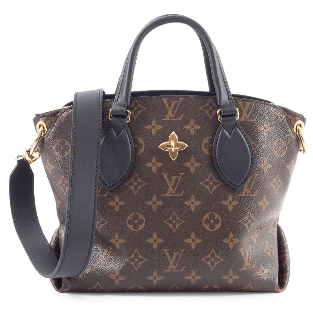 ルイヴィトン LOUIS VUITTON バッグ 中古 フラワージップド トートPM トートバッグ ノワール モノグラム 小さめ M44351 母の日 ギフト プレゼント