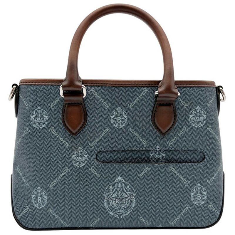 ベルルッティ BERLUTI バッグ レディース 中古 トゥージュール ガリバー ハンドバッグ シグネチャーキャンバス ヴェネチアレザー ブルー｜UPRISE