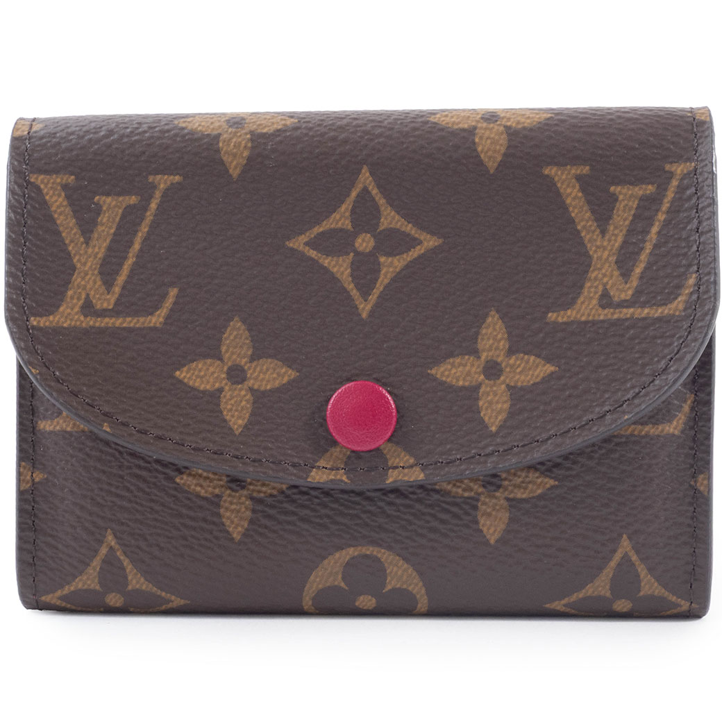 ルイヴィトン LOUIS VUITTON コインケース 御釣り入れ 中古 ポルトモネ ロザリ モノグラム フューシャ M41939 美品