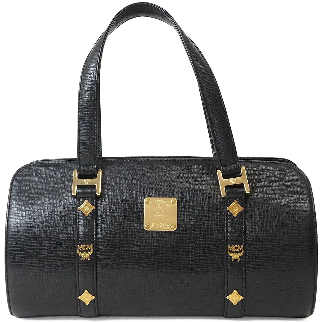 エムシーエム MCM バッグ 中古 ブラック 黒 レディース レザー 小さめ 筒型 円柱形|UPRISE