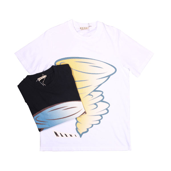 【お買い物マラソン 30%OFF】 MARNI マルニ Uネック半袖Tシャツ 並行輸入品 ラッピング無料 送料無料 28658