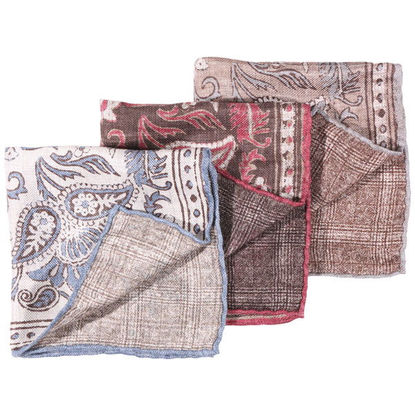 BRUNELLO CUCINELLI ブルネロクチネリ 隠し旗がしら MR8690091 ペイズリー 麻・リネン リヴァーシブル 並行輸入品 ラッピング無料 貨物輸送無料 33318