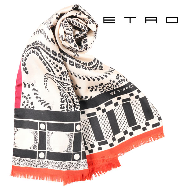 くらしを楽しむアイテム エトロ Etro ストール 送料無料 ラッピング無料 日本未入荷 ビジネス 男性用 メンズファッション 並行輸入品 白 ホワイト ペイズリー シルク100 メンズ wh Bhavaspa Com