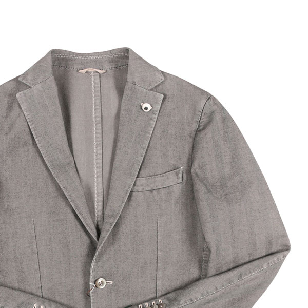 【SUMMER SALE 20%OFF】 【44】 Brando ブランド ジャケット 2837 グレー 灰色 ストライプ コットン 並行輸入品 ラッピング無料 送料無料 22497-44｜Utsubo Stock