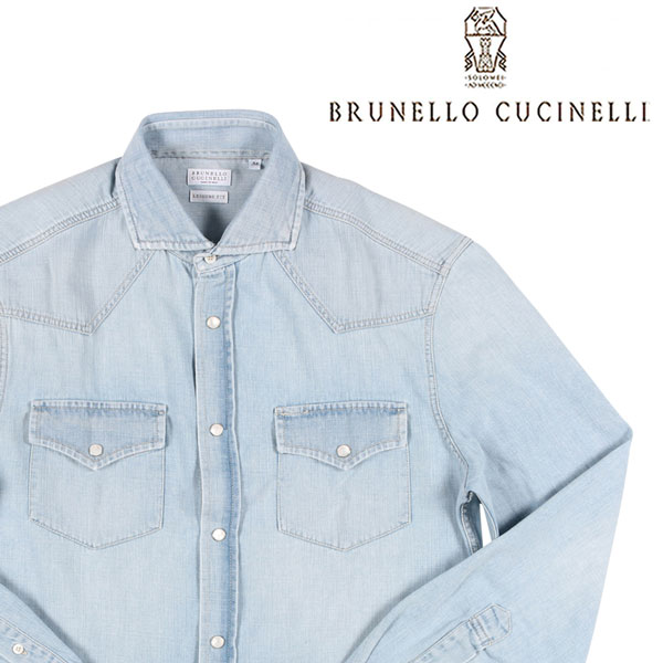 BRUNELLO CUCINELLI ブルネロクチネリ デニムシャツ C4065 Lサイズ相当