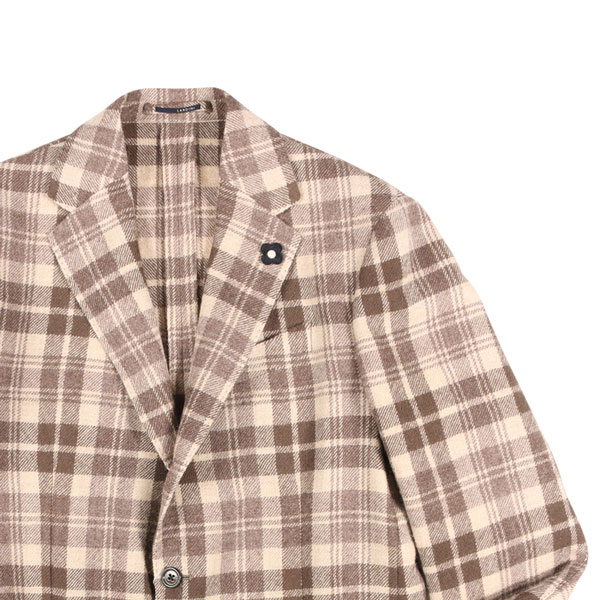 【SUMMER SALE 20%OFF】 【50】 LARDINI ラルディーニ ジャケット K-902AV ベージュ ウール 並行輸入品 ラッピング無料 送料無料 24275-50｜Utsubo Stock