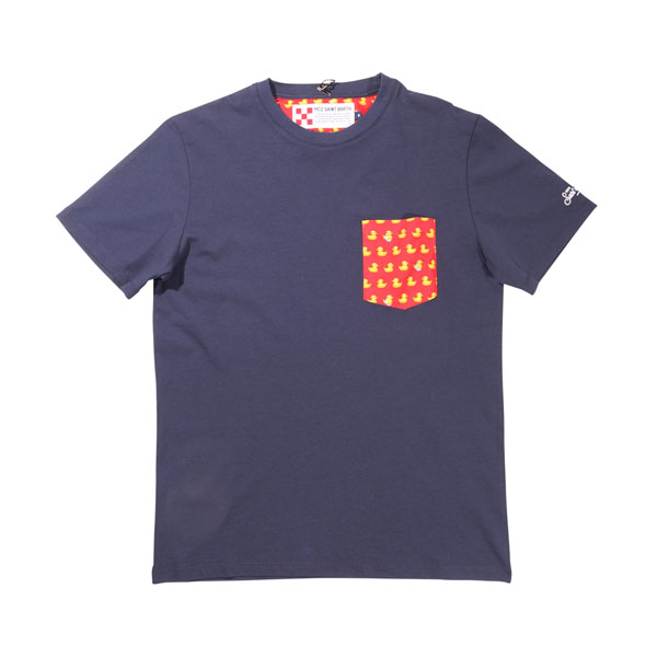 【S】 Saint Barth セントバース Uネック半袖Tシャツ BLANCHE ネイビー 紺 コットン 並行輸入品 ラッピング無料 送料無料 27671-s 8,809円
