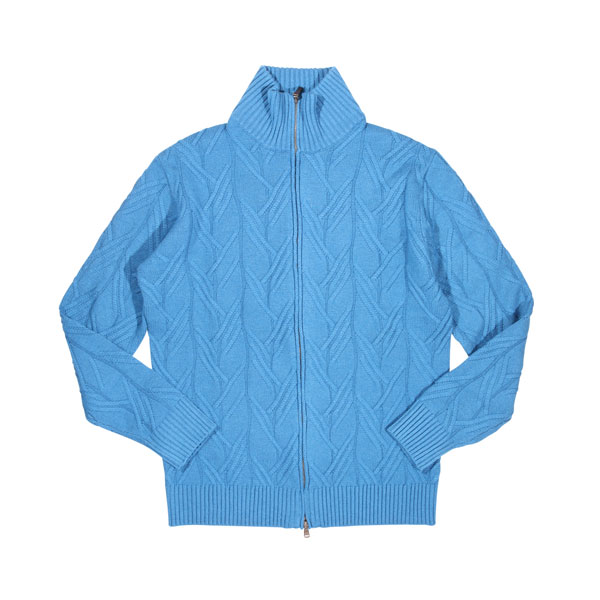 【お買い物マラソン 30%OFF】 【50】 Kangra カングラ ブルゾン 1106 ブルー 青 カシミヤ カシミヤxシルク混 並行輸入品 ラッピング無料 送料無料 28958-50