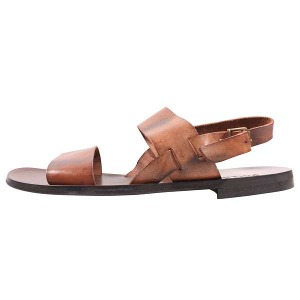 【46】 POLLINI ポリーニ サンダル PB16051G9XV81300 ブラウン 茶 本革 並行輸入品 ラッピング無料 送料無料 29569-46