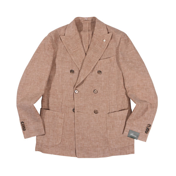 【48】 Brando ブランド ダブルジャケット 25023/2 ベージュ ヴァージンウール リネン混 並行輸入品 ラッピング無料 送料無料 29963-48