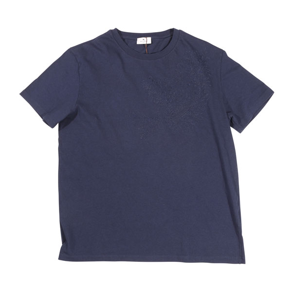 国内発 ETRO ペイズリーコットンクルーネック半袖Tシャツ 国内発 ETRO ロゴペイズリーコットンクルーネック半袖Tシャツ
