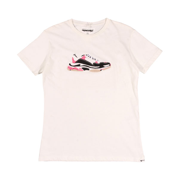 【SUMMER SALE 20%OFF】 【M】 EASY SLIP ON イージースリッポン Uネック半袖Tシャツ ESLIPONW1016 ホワイト 白 刺繍 コットン 並行輸入品 ラッピング無料 送料無料 30674-m｜Utsubo Stock