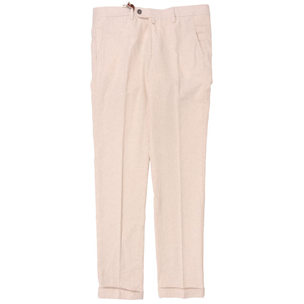【お買い物マラソン 20%OFF】 B settecento ビーセッテチェント パンツ MH700 ストライプ コットン リネン混 並行輸入品 ラッピング無料 送料無料 30976