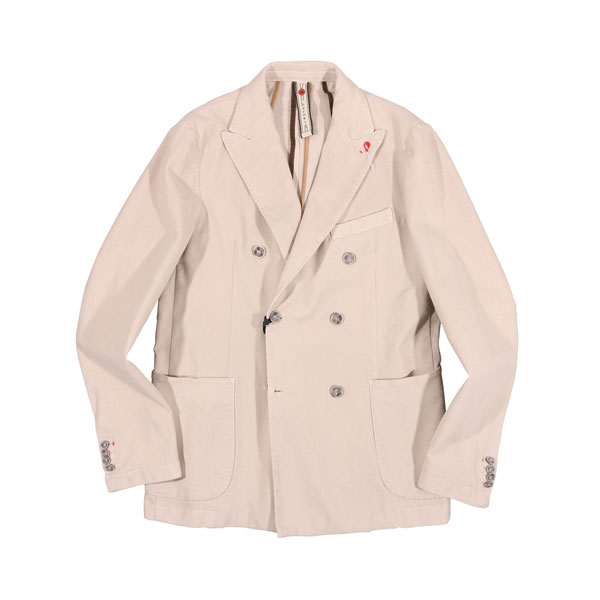 【SUMMER SALE 20%OFF】 【46】 BERNESE ベルネーゼ ダブルジャケット GI13BA21 ベージュ コットン 並行輸入品 ラッピング無料 送料無料 31004-46｜Utsubo Stock