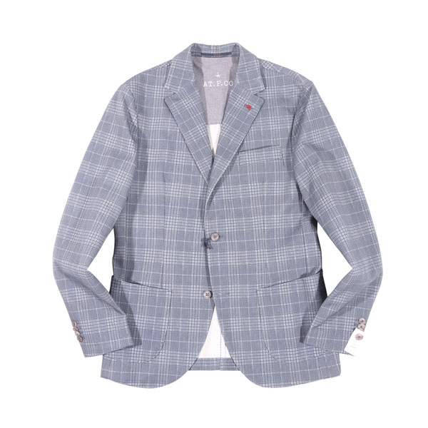 【SUMMER SALE 20%OFF】 【48】 AT.P.CO アティピコ ジャケット A242ALAN60 グレー 灰色 チェック コットン 並行輸入品 ラッピング無料 送料無料 31389-48｜Utsubo Stock 28,266円