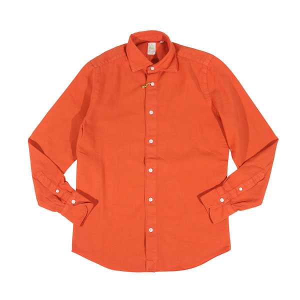 【お買い物マラソン 20%OFF】 【S】 Finamore フィナモレ 長袖シャツ BALI39 オレンジ コットン 並行輸入品 ラッピング無料 送料無料 31416-s 18,788円