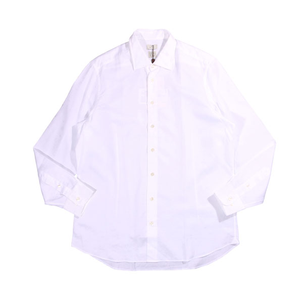 ETRO ホワイトコットンシャツ　サイズ39 動物の透かし柄 ETRO ホワイトコットンシャツ サイズ39 動物の透かし柄